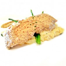 Salmon with Pommery Mustard cream by Bizu